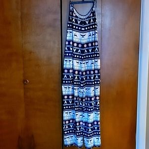 Christmas Geo Print Cami Lounge Jumpsuit